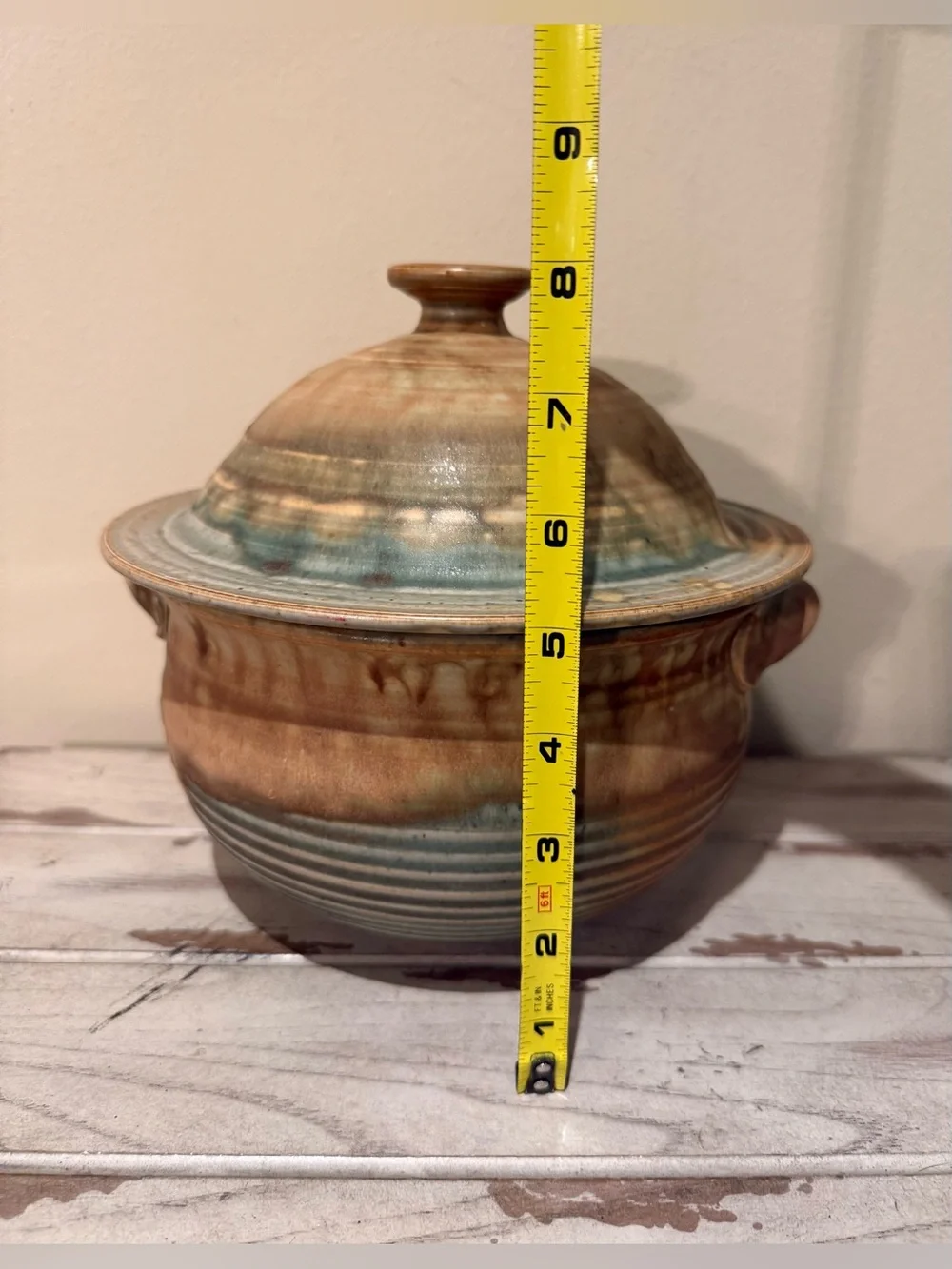 Vintage Tom Jones Pottery Fairhope AL Signed Chimney Steamer Cooking Pot 2010
